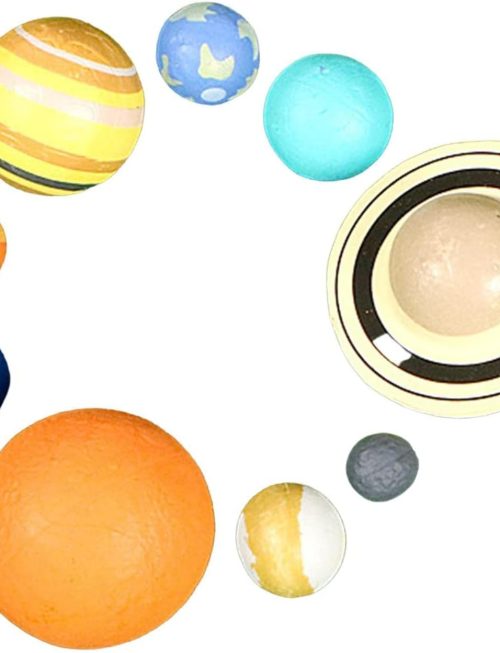 9 Piece Solar System Stress Balls for Kids and Adults Anti Stress Ball Planets for Kids Solar System Toys Model Planet Squishy Balls for Astronomy Birthday Gift Educational Toy Space Party Favor