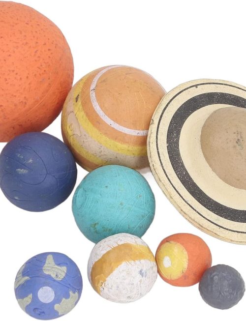 Solar System Model, 9 Planets Scale Proportional Model Set, Planet with Non Flammable PVC Material, DIY Science Astronomy Learning STEM Toy, for Kids Teens Girls Boys