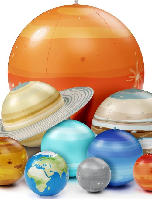 Inflatable Solar System Planets for Kids - Science Toys - Boys Room Decor Ceiling - Space Birthday Gifts - Outer Space Themed Party Decorations - Astronomy Gifts 5-7 6-8 8-12 Years Classroom