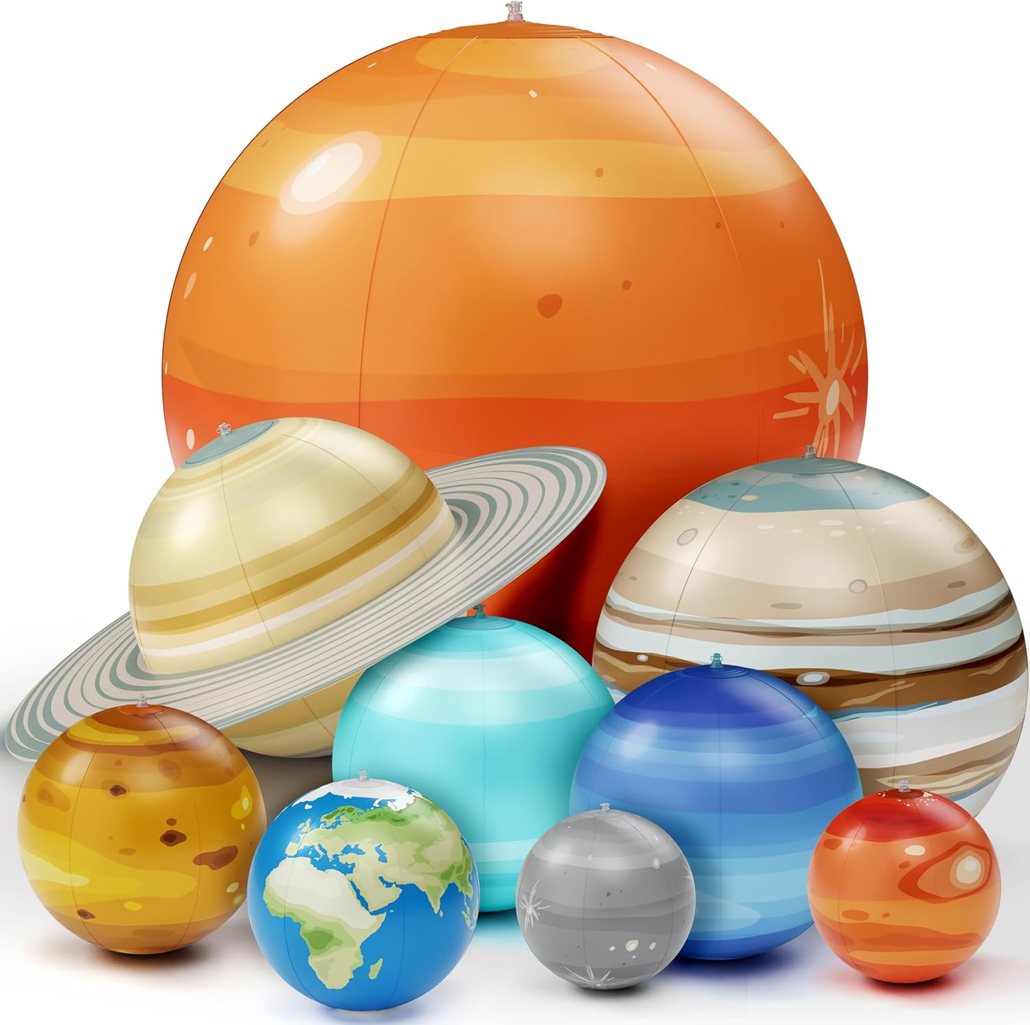 Inflatable Solar System Planets for Kids - Science Toys - Boys Room Decor Ceiling - Space Birthday Gifts - Outer Space Themed Party Decorations - Astronomy Gifts 5-7 6-8 8-12 Years Classroom