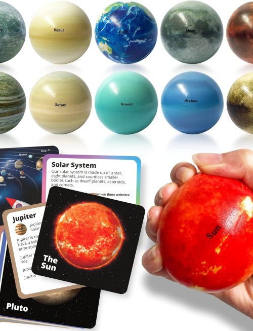 Planets for Kids Solar System Toys 3-5, Solar System for Kids, Space Toys for Kid 5-7, Science Toy Model, Space Balls, Astronaut Toy